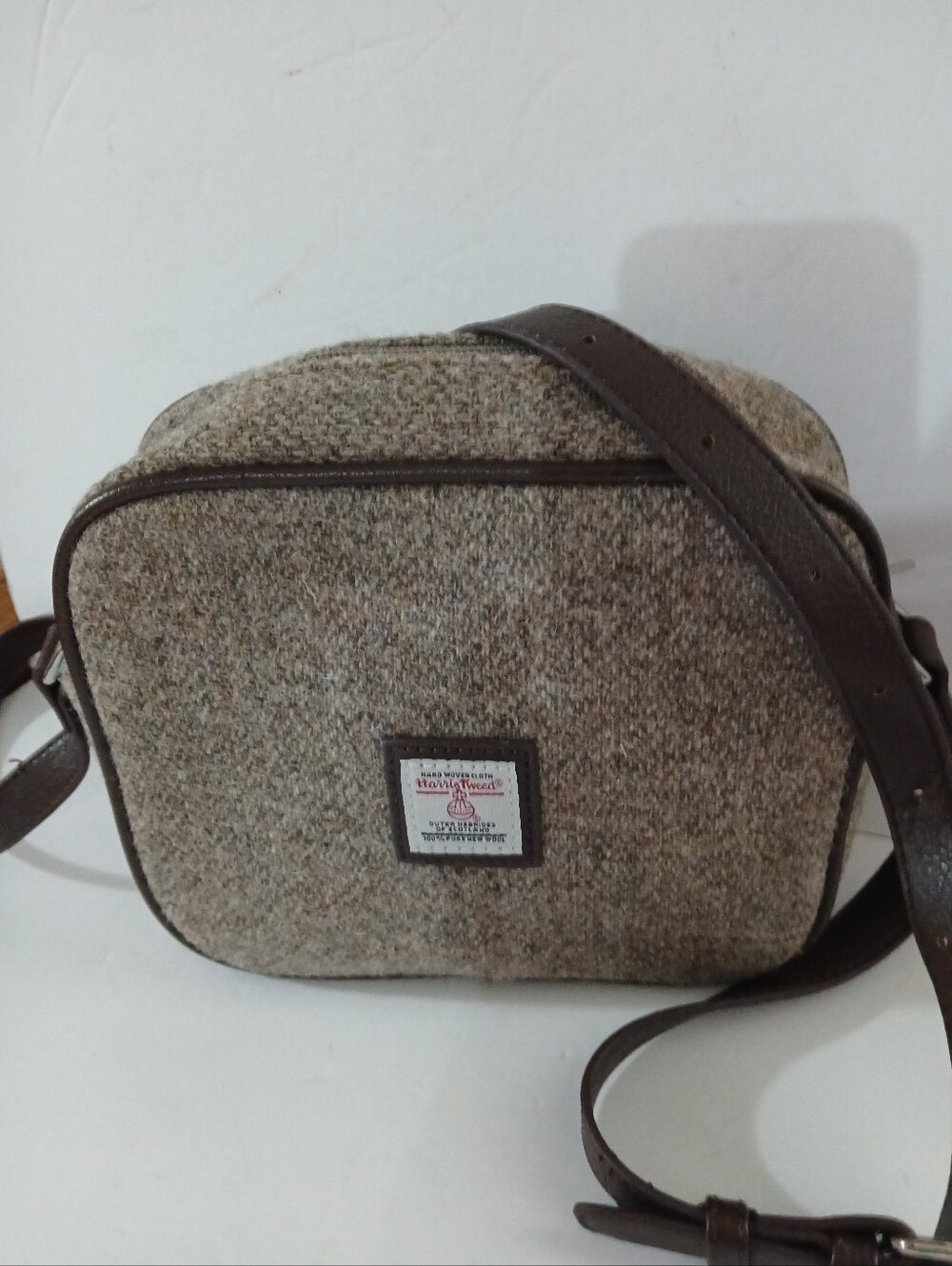 Glen Appin Of Scotland.. Harris Tweed 'Almond' Mini Wool Crossbody Bag